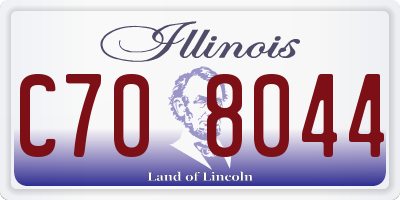 IL license plate C708044