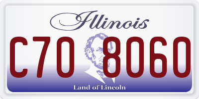 IL license plate C708060