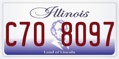 IL license plate C708097