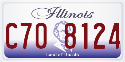 IL license plate C708124