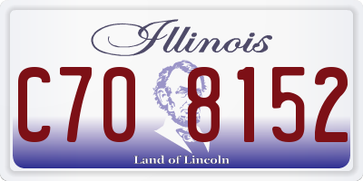IL license plate C708152