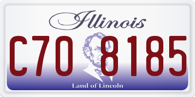 IL license plate C708185