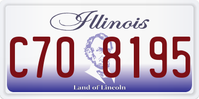IL license plate C708195