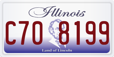 IL license plate C708199