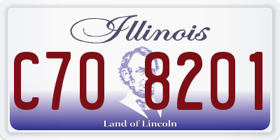 IL license plate C708201