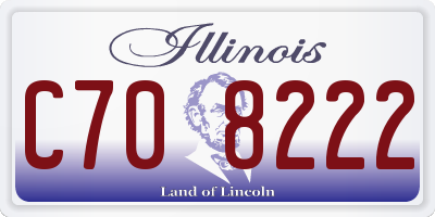 IL license plate C708222