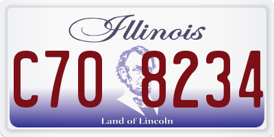 IL license plate C708234