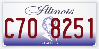 IL license plate C708251
