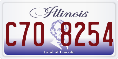 IL license plate C708254