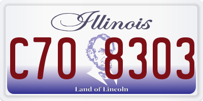 IL license plate C708303
