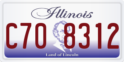 IL license plate C708312
