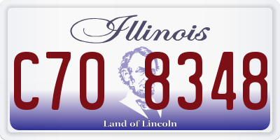IL license plate C708348