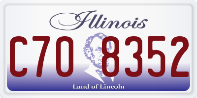 IL license plate C708352