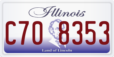 IL license plate C708353