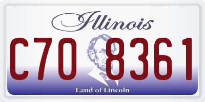 IL license plate C708361