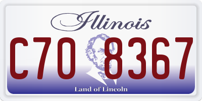 IL license plate C708367