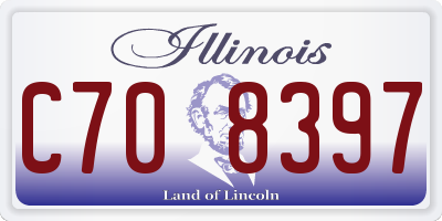 IL license plate C708397