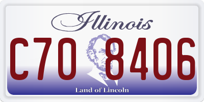 IL license plate C708406