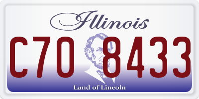 IL license plate C708433