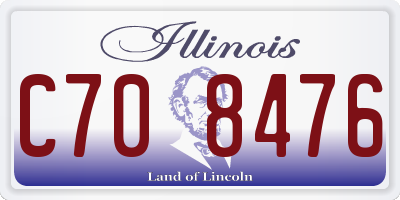 IL license plate C708476