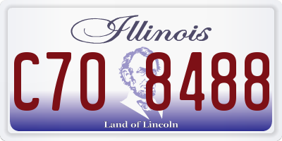 IL license plate C708488