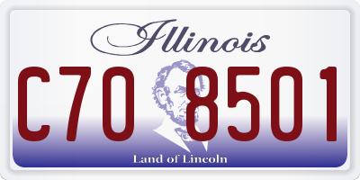 IL license plate C708501