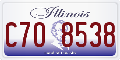IL license plate C708538