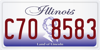 IL license plate C708583