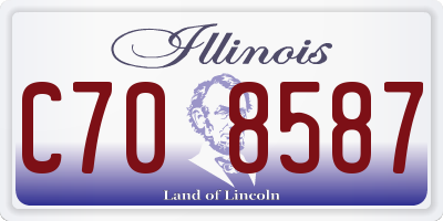 IL license plate C708587