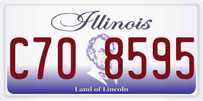 IL license plate C708595