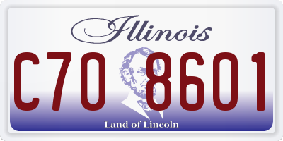 IL license plate C708601