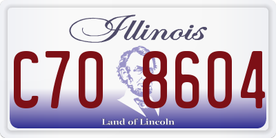 IL license plate C708604