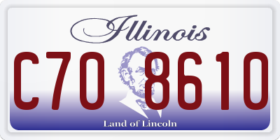 IL license plate C708610