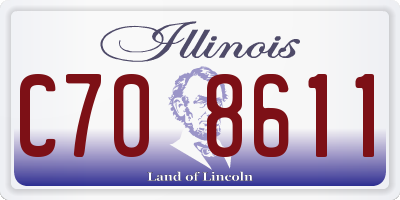 IL license plate C708611