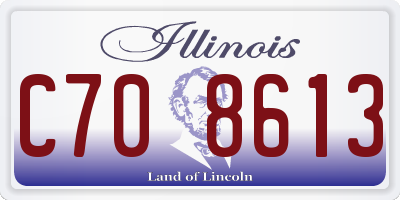 IL license plate C708613