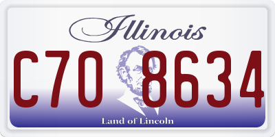 IL license plate C708634