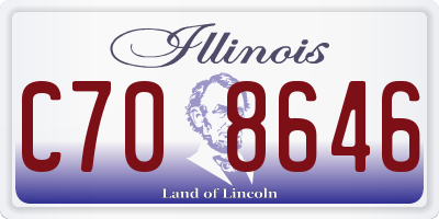 IL license plate C708646
