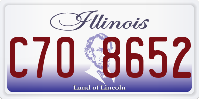 IL license plate C708652