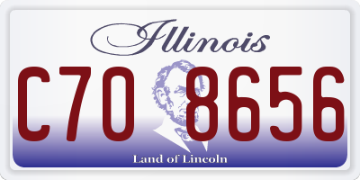 IL license plate C708656