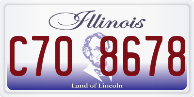 IL license plate C708678