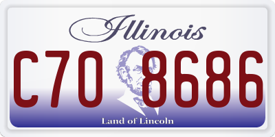 IL license plate C708686