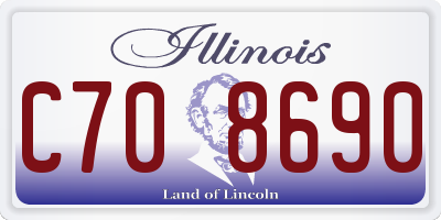 IL license plate C708690