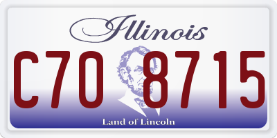 IL license plate C708715