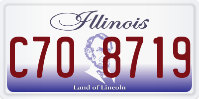 IL license plate C708719