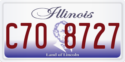 IL license plate C708727