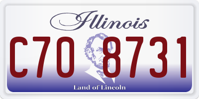 IL license plate C708731