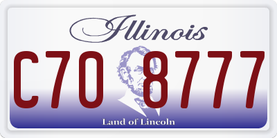 IL license plate C708777