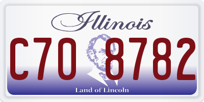 IL license plate C708782