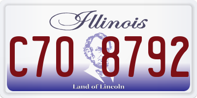 IL license plate C708792
