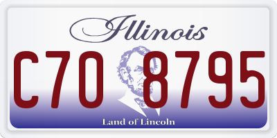 IL license plate C708795